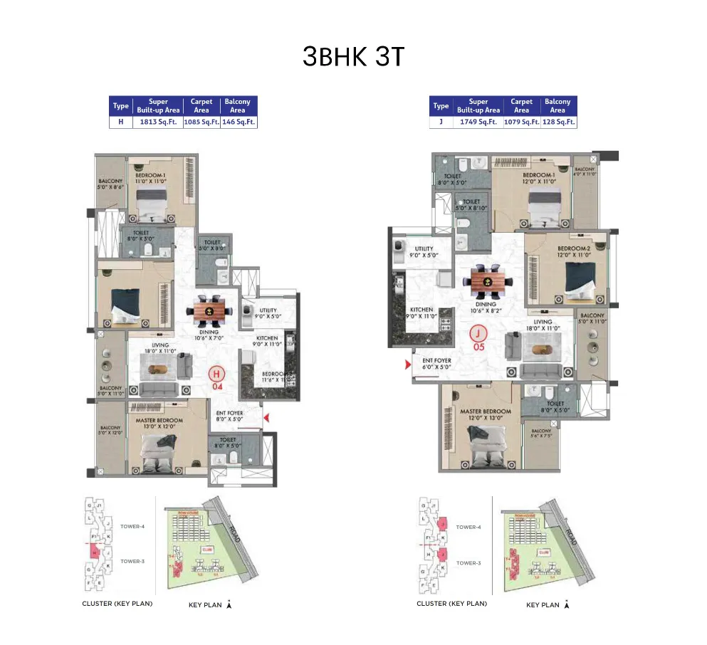 4 BHK Floor Plan - Sattva Songbird Phase 2